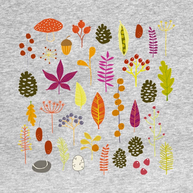 Autumn Fall Woodland Forest Nature Bits by NicSquirrell